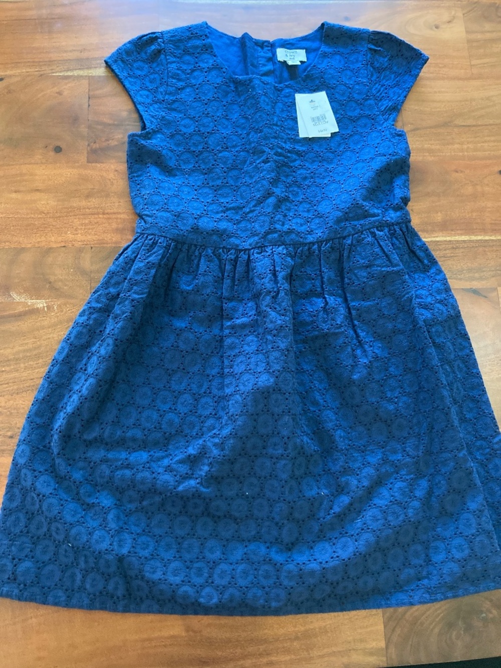 NWT Crown & Ivy Kids Girls Size 12 Navy Dress